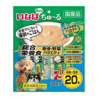 （まとめ買い）いなばペットフード いなば Wanちゅ〜る 総合栄養食 軟骨・野菜バラエティ 14g×20本 犬用フード 〔×4〕 | キリーショップ ヤフー店