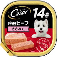 マース シーザー 14歳からの 吟選ビーフ ささみ入り 100g 犬用フード | キリーショップ ヤフー店