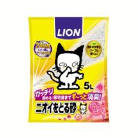 LION ライオン商事 ニオイをとる砂 フローラルソープの香り 5L×1袋 1注文につき4袋まで 猫砂 固める 消臭 | ドラッグストアキリン堂通販SHOPヤフー店