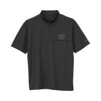 サンライン 獅子ジップシャツ(半袖) SUW-04216CW ブラック LL | アングラーズプラザ岸波ヤフー店