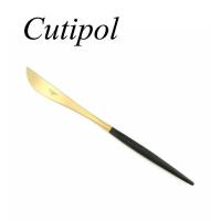 【12本までメール便可】Cutipol クチポール GOA ゴア ゴールド GO03G テーブルナイフ ブラック マットゴールド 直輸入品 | アドキッチン