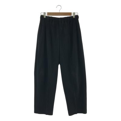 美品】 イッセイミヤケ プリーツプリーズ 変形 パンツ 黒 S イッセイ