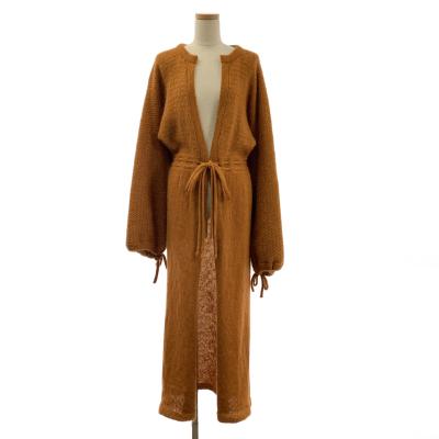 美品 18AW nowos ノーウォス cotton wool gown コットン ウール ガウン ロング シャツジャケット アウター 羽織 M キャメル 茶 レディース 古着 中古 USED nowos 古着（レディースファッション） | ファッション の商品一覧