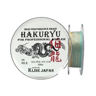 新品 K LINE PE X8 伯龍 0.8号 300m max18lb K LINE 伯龍 / HAKURYU 0.8号 300m巻き PEライン ライトゲーム