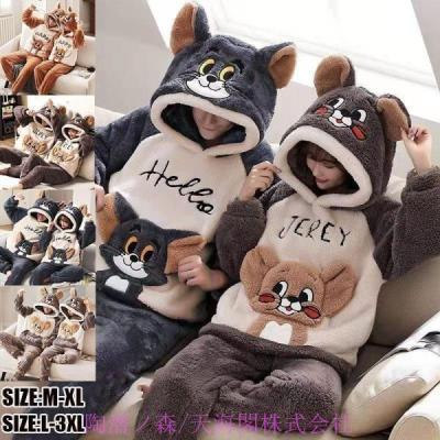 Zoca] トムとジェリー パジャマ レディース 寢巻き メンズ 長袖