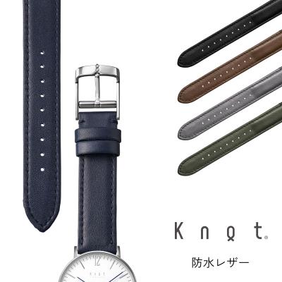 本革時計ベルト 【Knot】7本プラスアクセサリ Knot S18-THK-BK 時計ベルト バンド 本革 18mm ブラック 姫路黒
