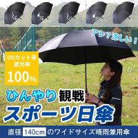 UVカット率100%・遮光率100% 丈夫なスポーツ日傘 ジャンプ傘 