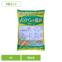 キャット 猫 猫砂 トイレ 衛生 流せる 消臭 抗菌 おから ペレット [4個]おからの猫砂グリーン 6L ON-G6 常陸化工 株式会社 | 暮らし健康ネット館 Yahoo!店