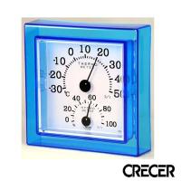クレセル CRECER 温度計 湿度計 おしゃれ かわいい   温湿度計 クリアミニ CR-12B ブルー | こだわり雑貨本舗