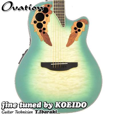 Ovation ギター（色：グリーン系）｜楽器、器材｜楽器、手芸