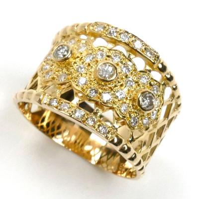 K18YG イエローゴールド ダイヤ リング・指輪 ダイヤモンド0.38ct 12号  