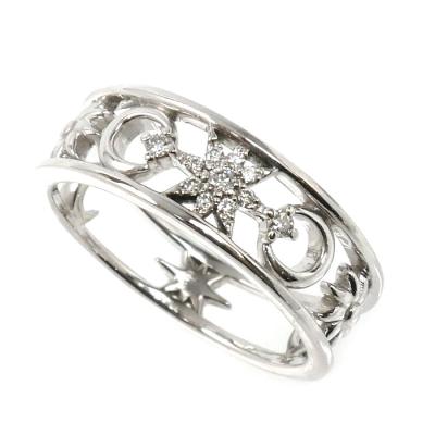 STAR JEWELRY スタージュエリー K18WG ホワイトゴールド ムーン＆サン