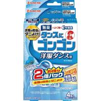 キンチョー タンスにゴンゴン１年防虫洋服ダンス用無臭４Ｐ２個パック　 約幅120mm×高さ195mm×奥行70mm | コーナンeショップ Yahoo!ショッピング店