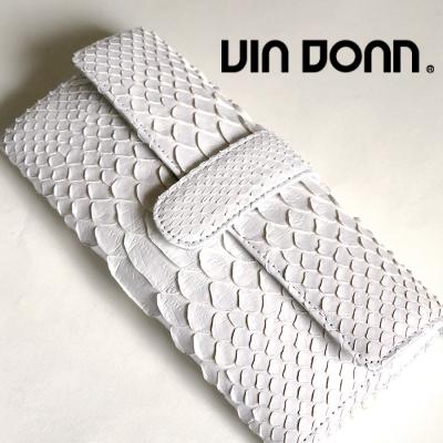 本革] 長財布 ホワイト パイソン ロングウォレット ハンドメイド 新品 