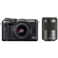 Canon ミラーレス一眼カメラ EOS M6 ダブルズームキット(ブラック) EF-M15-45mm/EF-M55-200mm 付属 EO | KOKONARARU2号店