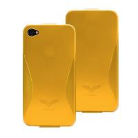 Maclove iPhone4用PCハードケース Challenger case Silver Light オレンジ | こまもの本舗 Yahoo!店