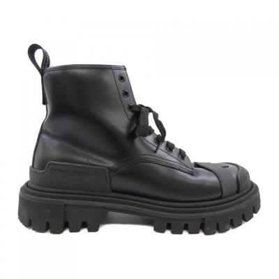 【セール】ドルガバ ブーツ ベルベットキルティング ブラック メンズ セール】ドルガバ ブーツ ベルベットキルティング ブラック