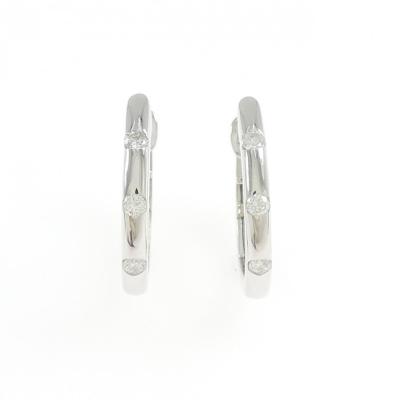 K18WG ダイヤモンド フープ ピアス 0.20CT : KOMEHYO ONLINESTORE