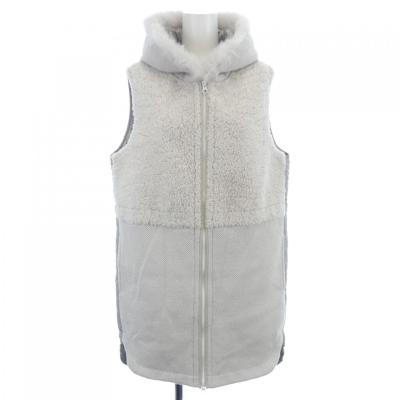 美品】 Lisa Conte リサコンテ ダウンベスト ライトグレーベスト