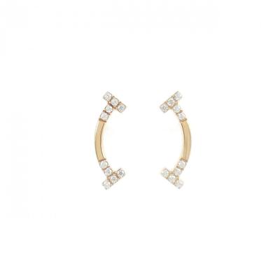 最終値下げ‼️Tiffany & Co. スマイル ミニ ピアス　イエローゴールド ティファニー T スマイル ピアス ダイヤモンド ホワイトゴールド