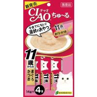 いなば　ＣＩＡＯ（チャオ）ちゅ〜る　１１歳からのまぐろ・かつお　１４ｇ×４本入り | コメリドットコム