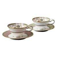 ノリタケ Noritake ヨシノ YOSHINO ピンク グリーン ペアセット ティー・コーヒー碗皿 Y6988/998307 PK GR 洋食器 陶磁器 コーヒー 紅茶 ギフト プレゼント | こーまYahoo!ショップ