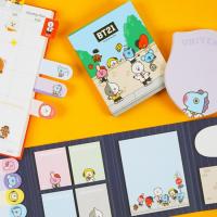 【韓国文具】BT21　4段　付箋　[文房具][ポストイット][かわいい][防弾少年団][公式] 