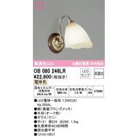安心のメーカー保証【インボイス対応店】Ｔ区分オーデリック照明器具 OB080246LR （ランプ別梱包）『OB080246#＋NO295AL』 ブラケット 一般形 LED | 照明器具と住まいのこしなか