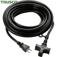 TRUSCO(トラスコ) 3個口ソフトタイプ延長コード 10m ブラック (1本) TKC15-103PSBK | 工具ランドヤフーショップ