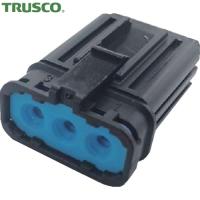 TRUSCO(トラスコ) 防水コネクタ ソケットハウジング 3芯 中継・基板用(10個入) 被覆外径φ1.7〜2.3 黒 (1Pk) P-CE01A6-03B0-01 | 工具ランドヤフーショップ