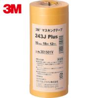 3M マスキングテープ 243J Plus 10mmX18m 12巻入り (1Pk) 品番：243J 10 | 工具ランドヤフーショップ