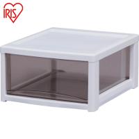 IRIS(アイリス) 221245 スーパークリアチェスト ホワイト/クリアブラウン 1段タイプ (1台) 品番：SCE-010-BR | 工具ランドヤフーショップ