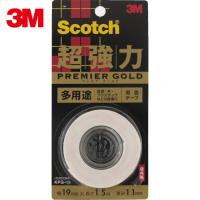 3M スコッチ 超強力両面テープ プレミアゴールド 多用途 19mm×1.5m (1巻) 品番：KPG-19 | 工具ランドヤフーショップ