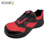 IGNIO(イグニオ) ダイヤル式ワークシューズ1003 ブラックレッド26.0cm (1足) 品番：IGS1003TGF-BKRD26.0 | 工具ランドヤフーショップ