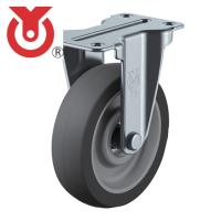 ユーエイキャスター プレート式 固定 キャスター エラストマー 車輪径65mm  SILENTタイプ ER型 取付寸法56×28 (1個) 品番：ER-65ELSB(H83) | 工具ランドヤフーショップ