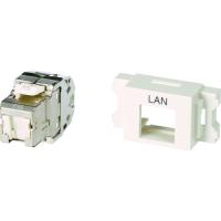 コーニング Cat6A RJ45モジュラージャック＋JISプレート用アダプタセット (1S) 品番：VOL-6AOCBZL-WHL | 工具ランドヤフーショップ