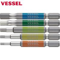 ベッセル VESSEL GS5P-31 剛彩ビット 5本組 (片頭ヘックス) アソート65mm (1Pk) | 工具ランドプラス