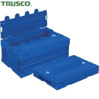 TRUSCO(トラスコ) α折りたたみコンテナ 30L スライドロックフタ付 ダークブルー(1個) 品番：TR-SC30DB DB | 工具ランドプラス