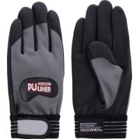 富士グローブ 合成皮革手袋 PUライナーアルファ グレイ M (1双) 品番：0789 | 工具ランドプラス