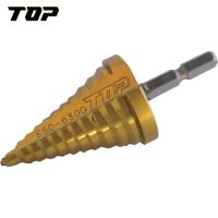 TOP(トップ工業) 電動ドリル用ステップドリル 11段 6〜30mm ゴールドタイプ (1本) 品番：ESD-630G | 工具ランドプラス