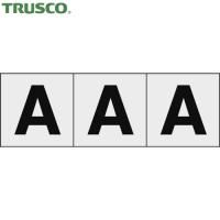 TRUSCO(トラスコ) アルファベットステッカー 50×50 「A」 透明地/黒文字 3枚入 (1組) TSN-50-A-TM | 工具ランドプラス