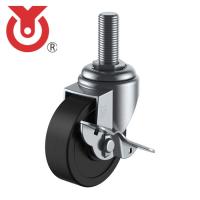 ユーエイ ST-100RHS-W3/4-40 ねじ込み式 自在 キャスター ゴム 車輪径100mm ストッパー付き Sタイプ ST-S型 ネジ寸法W3/4×40山数10 (1個) | 工具ランドプラス