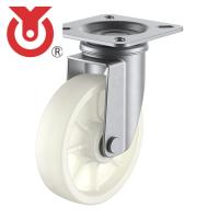 ユーエイ SUS-NJ-200 プレート式 自在 ステンレスキャスター ナイロン 車輪径200mm Jタイプ SUS-J型 取付寸法115×115(105×105) (1個) | 工具ランドプラス