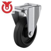 ユーエイ SUS-NRK-150 プレート式 固定 ステンレスキャスター ゴム 車輪径150mm Jタイプ SUS-K型 取付寸法100×56 (1個) | 工具ランドプラス