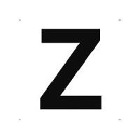 TRUSCO(トラスコ) 表示板 アルファベット「Z」 420X420 (1枚) TAEH-Z | 工具ランドプラス