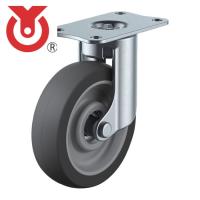 ユーエイキャスター プレート式 自在 キャスター エラストマー 車輪径75mm  SILENTタイプ EF型 取付寸法56×28 (1個) 品番：EF-75ELSB | 工具ランドプラス