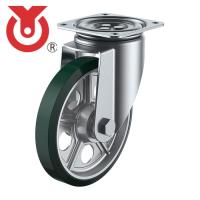 ユーエイキャスター プレート式 自在 キャスター ウレタン 車輪径250mm  Jタイプ J型 取付寸法125×125 (1個) 品番：AUJ-250 | 工具ランドプラス