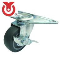 ユーエイ コーナーキャスター 自在ストッパー付 100φエラストマー車輪 (1個) 品番：SGC-100ELS | 工具ランドプラス