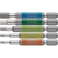 ＶＥＳＳＥＬ　剛彩ビット　５本組　（片頭ヘックス）　アソート６５ｍｍ GS5P-31 | 工具の楽市