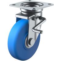 ユーエイ プレート式 自在 キャスター モノマーキャストナイロン 車輪径100ｍｍ ストッパー付き Ｊタイプ ＪＢ(Ｒ)型 取付寸法74*74(67*67) MCBJB-100(R) | 工具の楽市